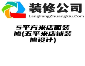 5平方米店面装修(五平米店铺装修设计)