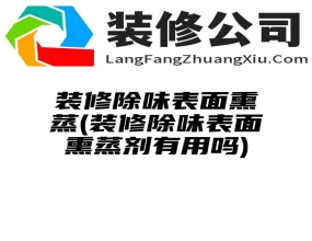 装修除味表面熏蒸(装修除味表面熏蒸剂有用吗)